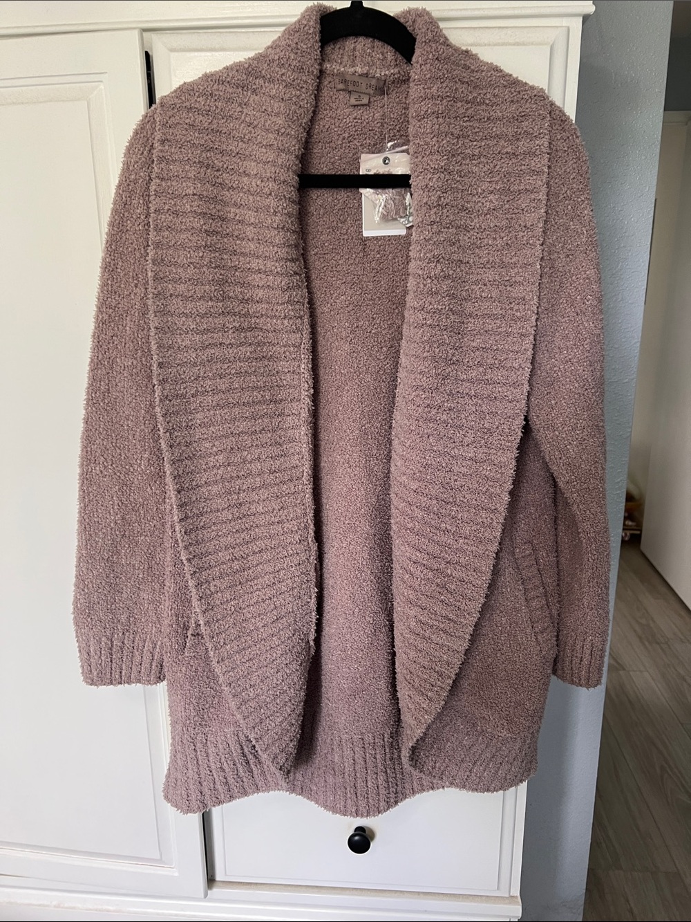 Barefoot Dreams Cardigan in Dusty Mauve